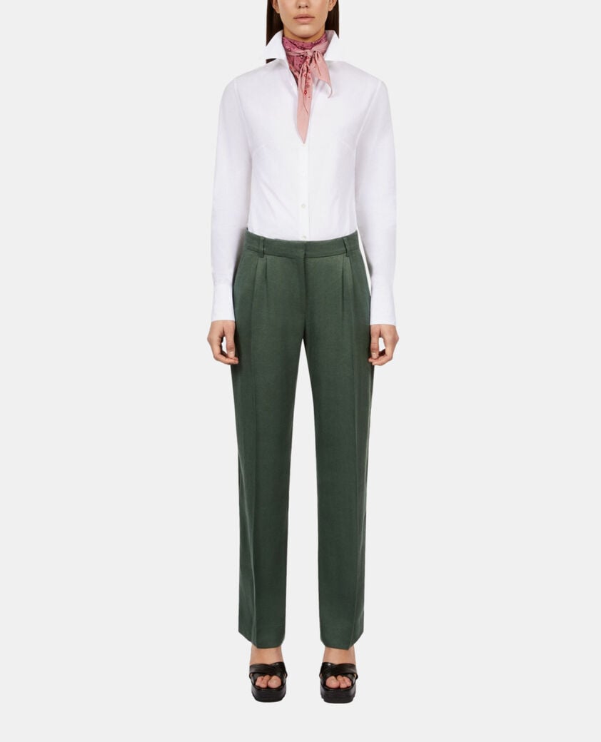 The Kooples WOMEN WOOD KAKI green suit trousers