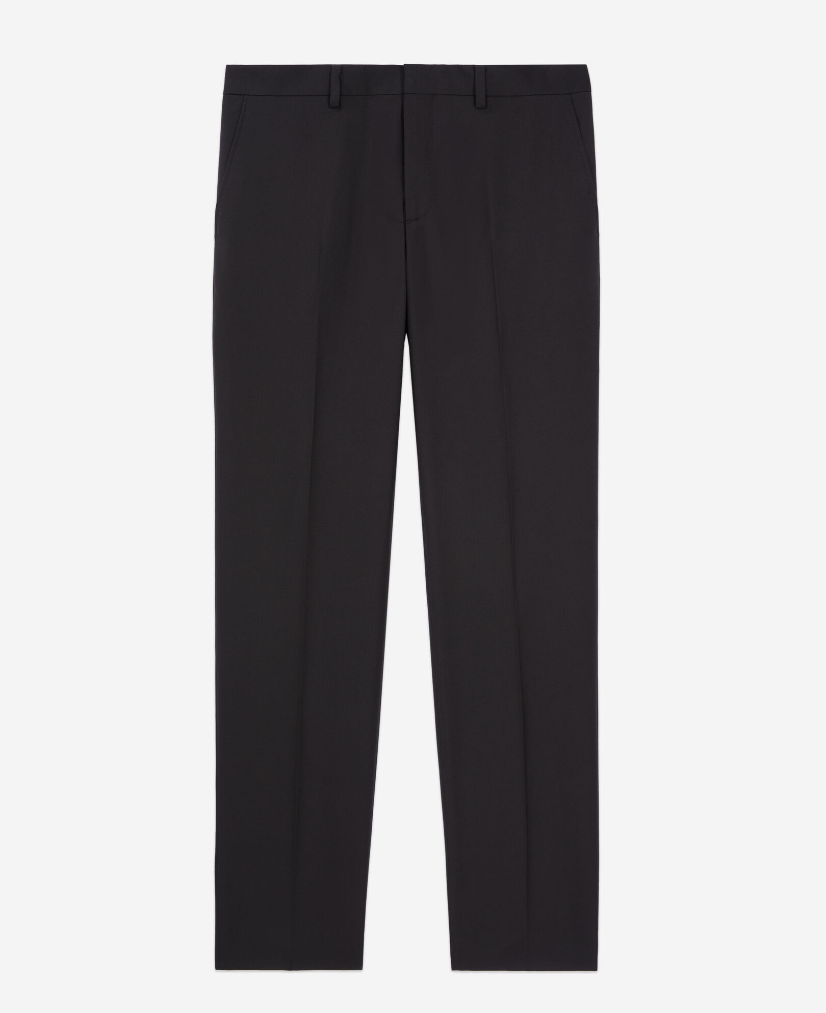 The Kooples HOMME BLACK pantalon de costume noir en laine