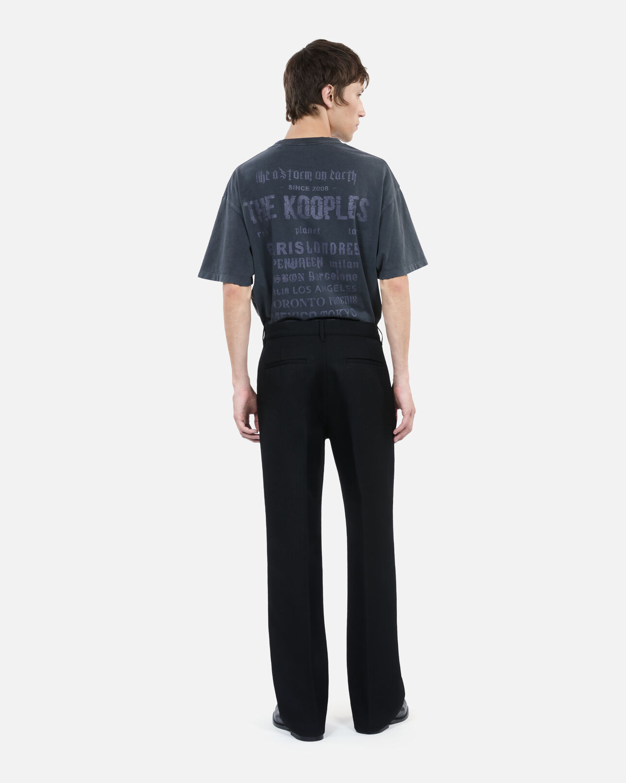 The Kooples MEN BLACK black wool trousers