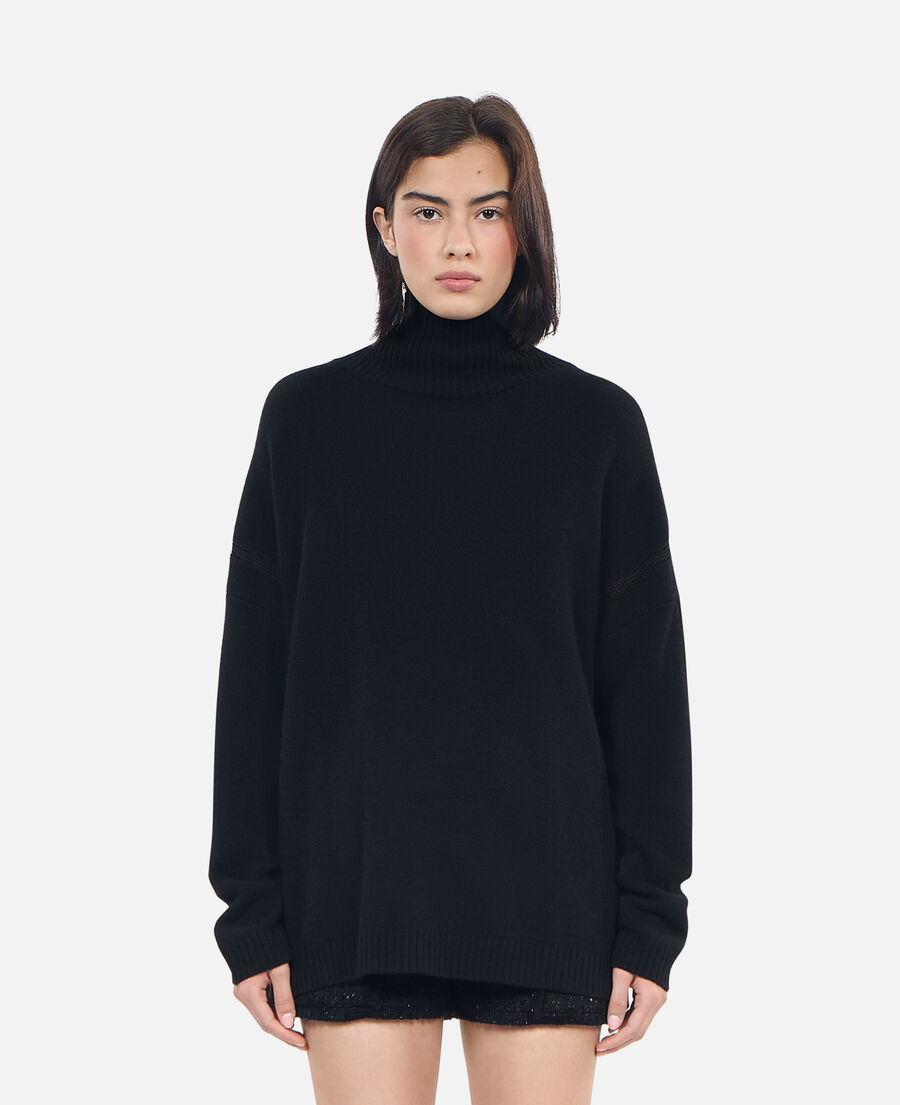 The Kooples FEMME BLACK pull en cachemire noir