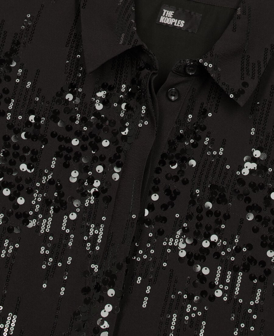 The Kooples F BLACK black sequined shirt