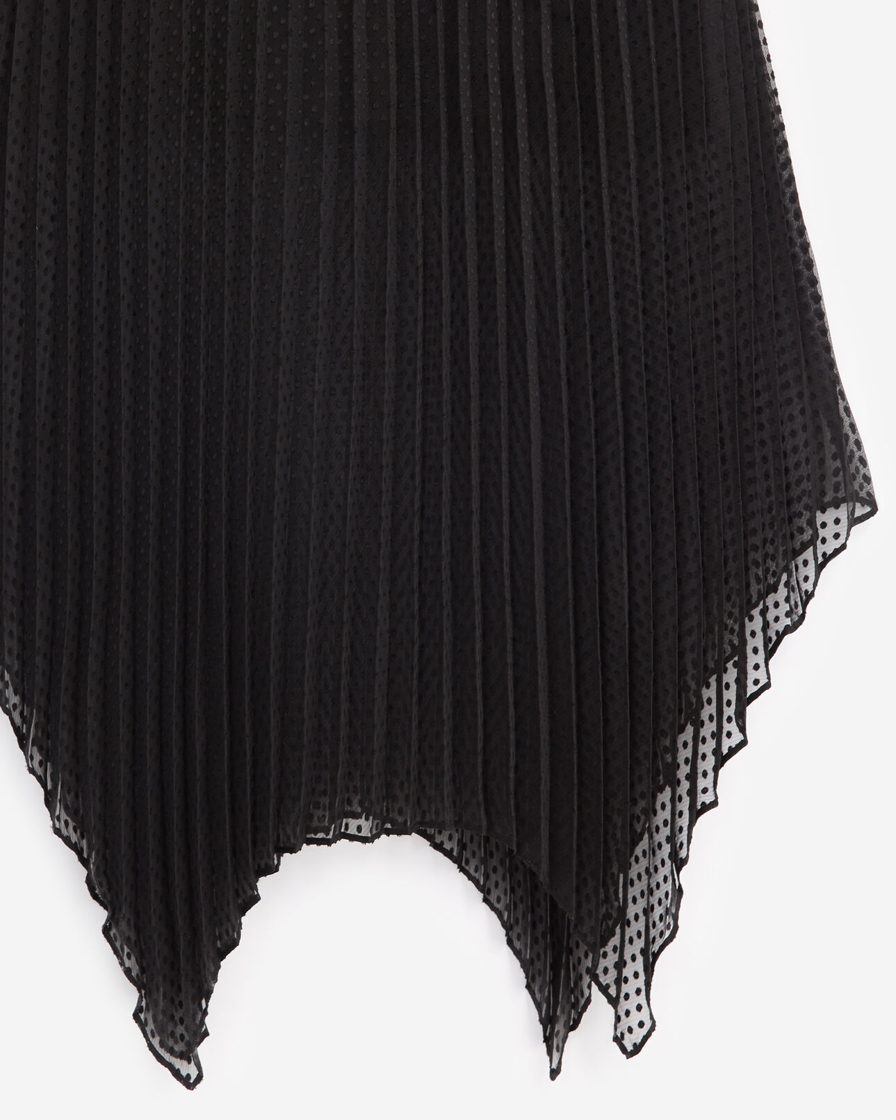 The Kooples MUJER BLACK vestido largo negro plisado tirantes