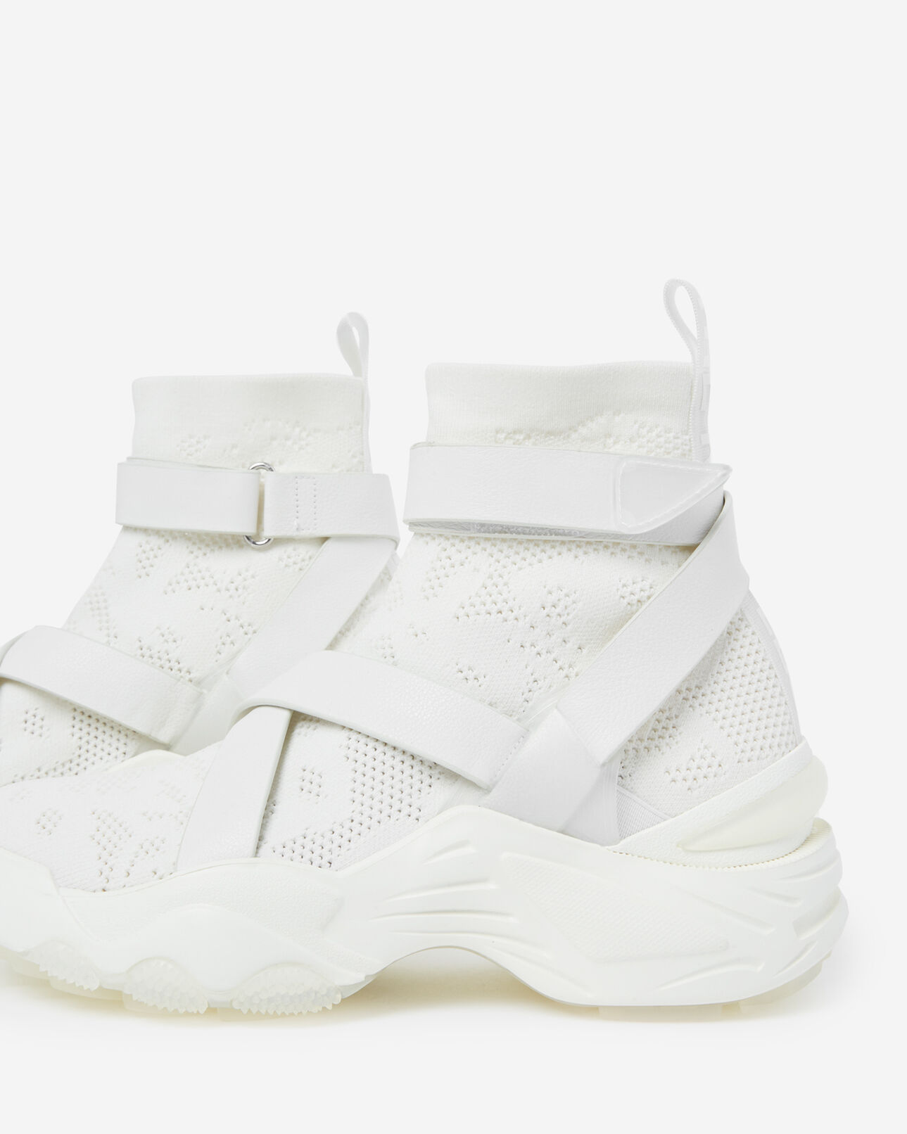 The Kooples FEMME WHITE baskets montantes blanches slick compensées