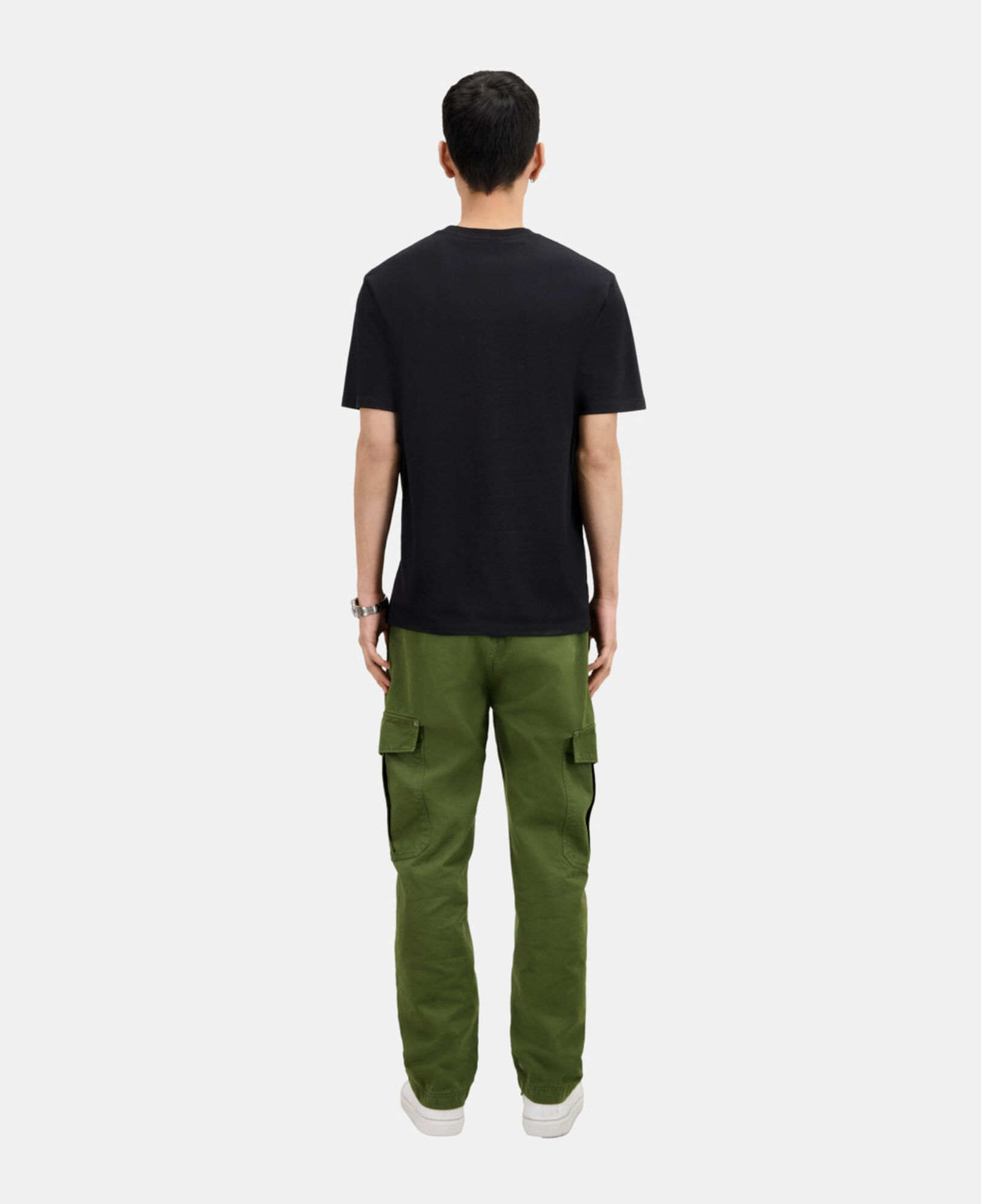The Kooples HERREN BLACK schwarzes t-shirt herren mit beflockung