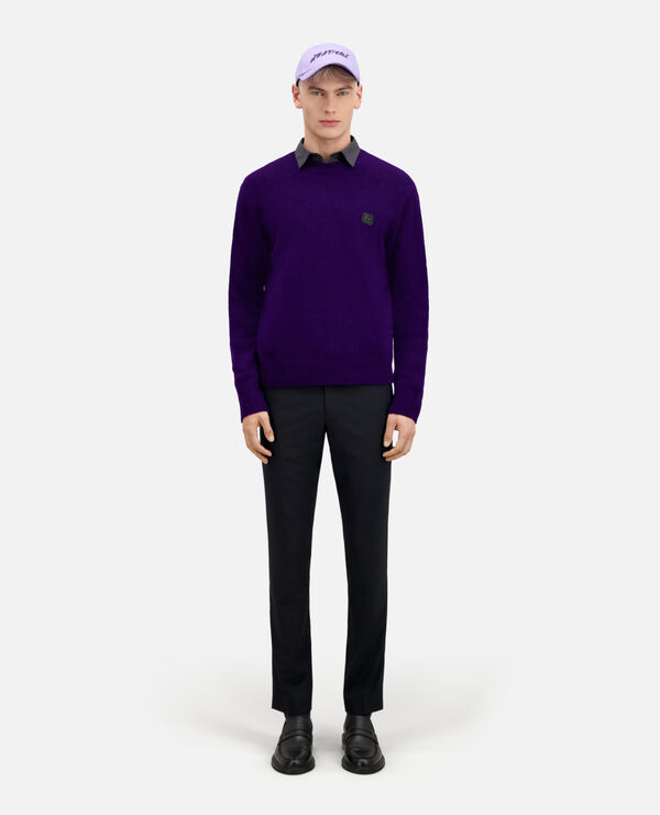 purple wool and alpaga blend sweater