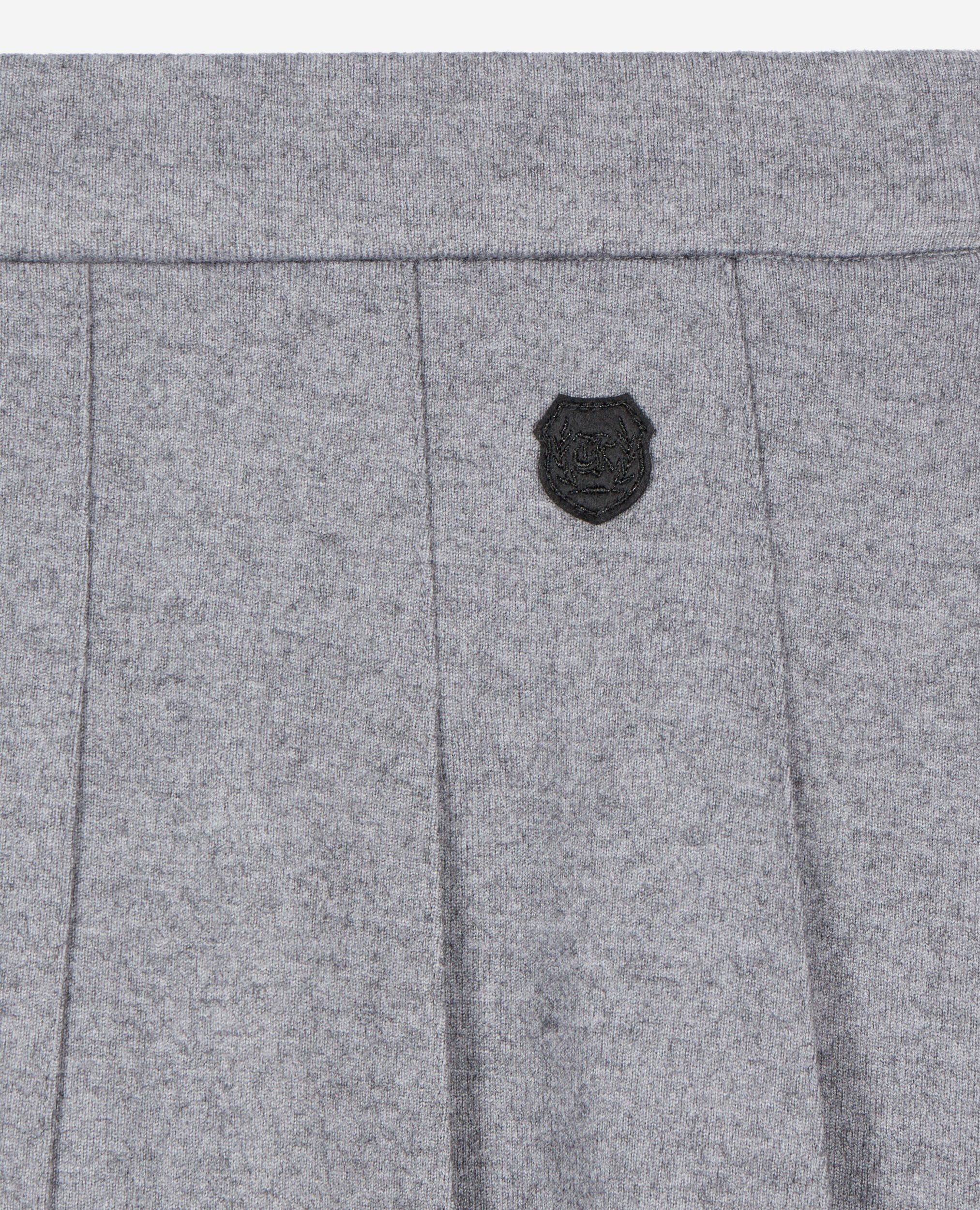 Jupe courte plissée grise, GREY MELANGE, hi-res image number null