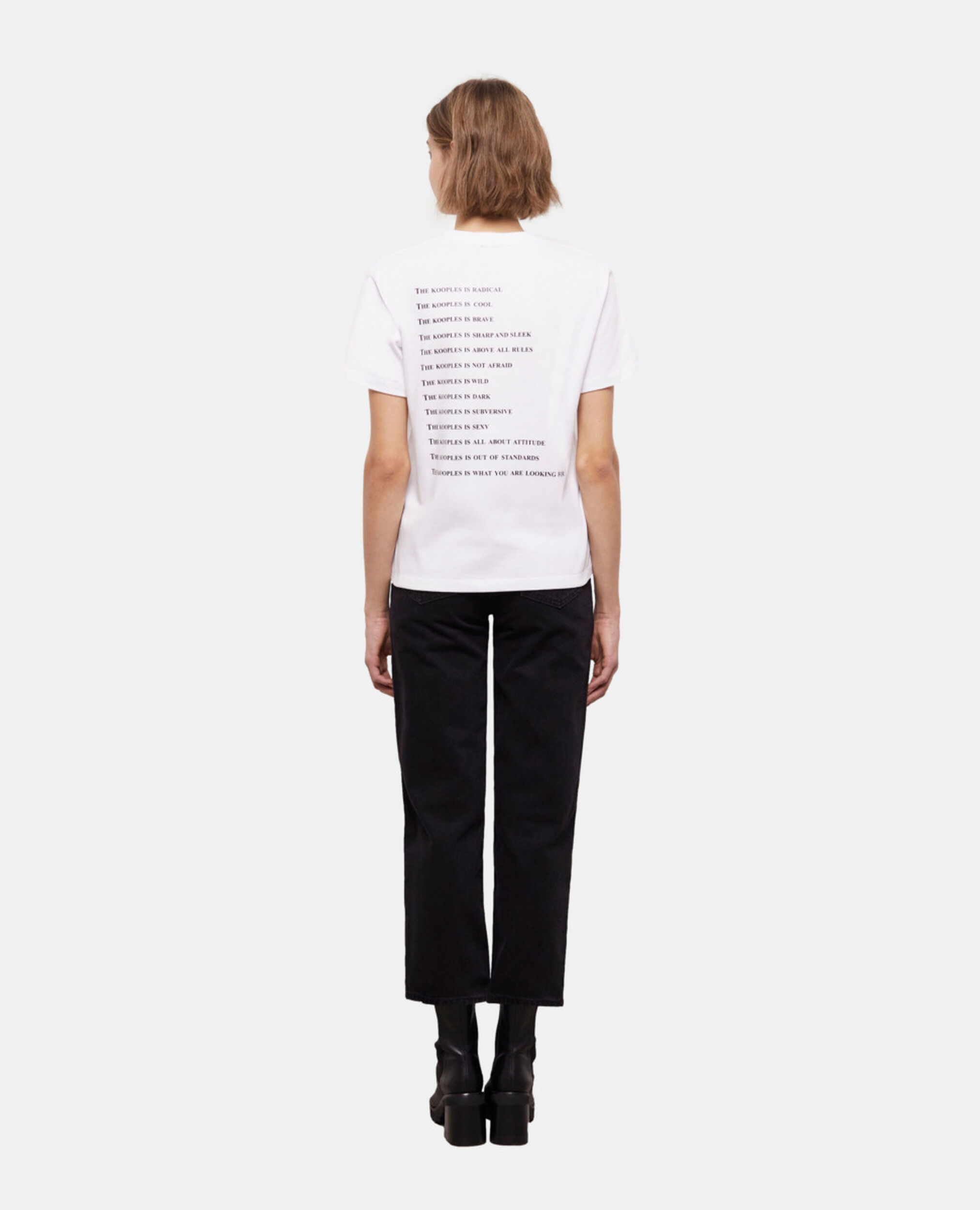 Women's white what is t-shirt, SNOW WHITE, hi-res image number null