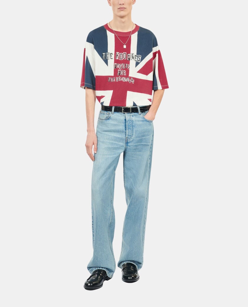 The Kooples HOMME RED t-shirt imprim&eacute; uk flag