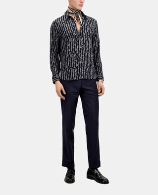 The Kooples HOMME BLACK WHITE chemise imprim&eacute;e noir