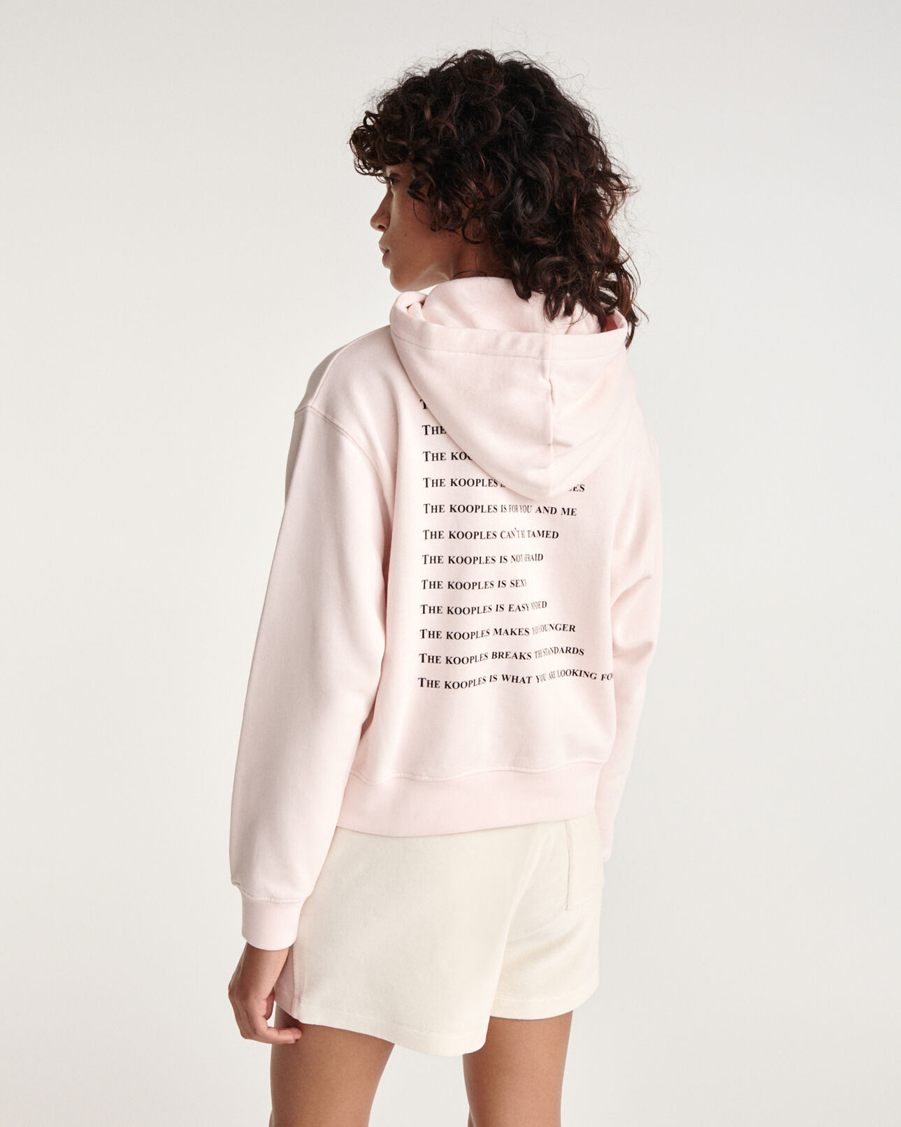 The Kooples FEMME PINK sweat rose sérigraphie what is