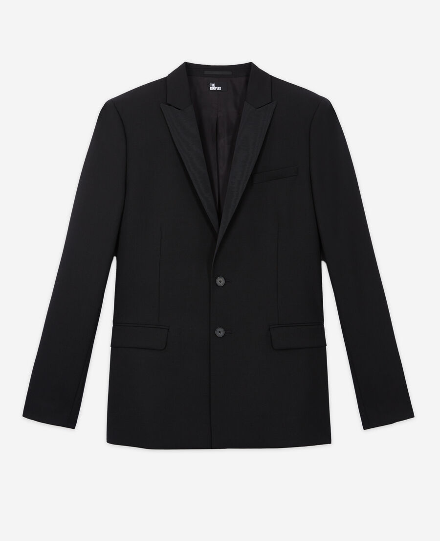 black wool suit jacket