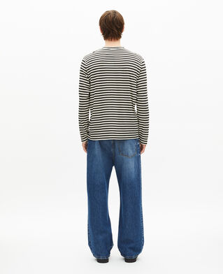 The Kooples H LIGHT BEIGE beige striped long-sleeved t-shirt