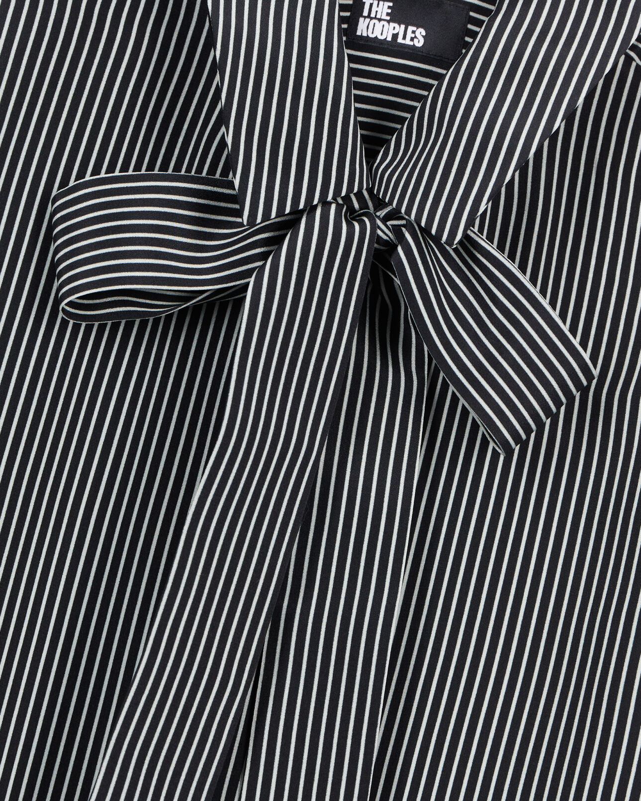 The Kooples WOMEN BLACK WHITE striped silk shirt