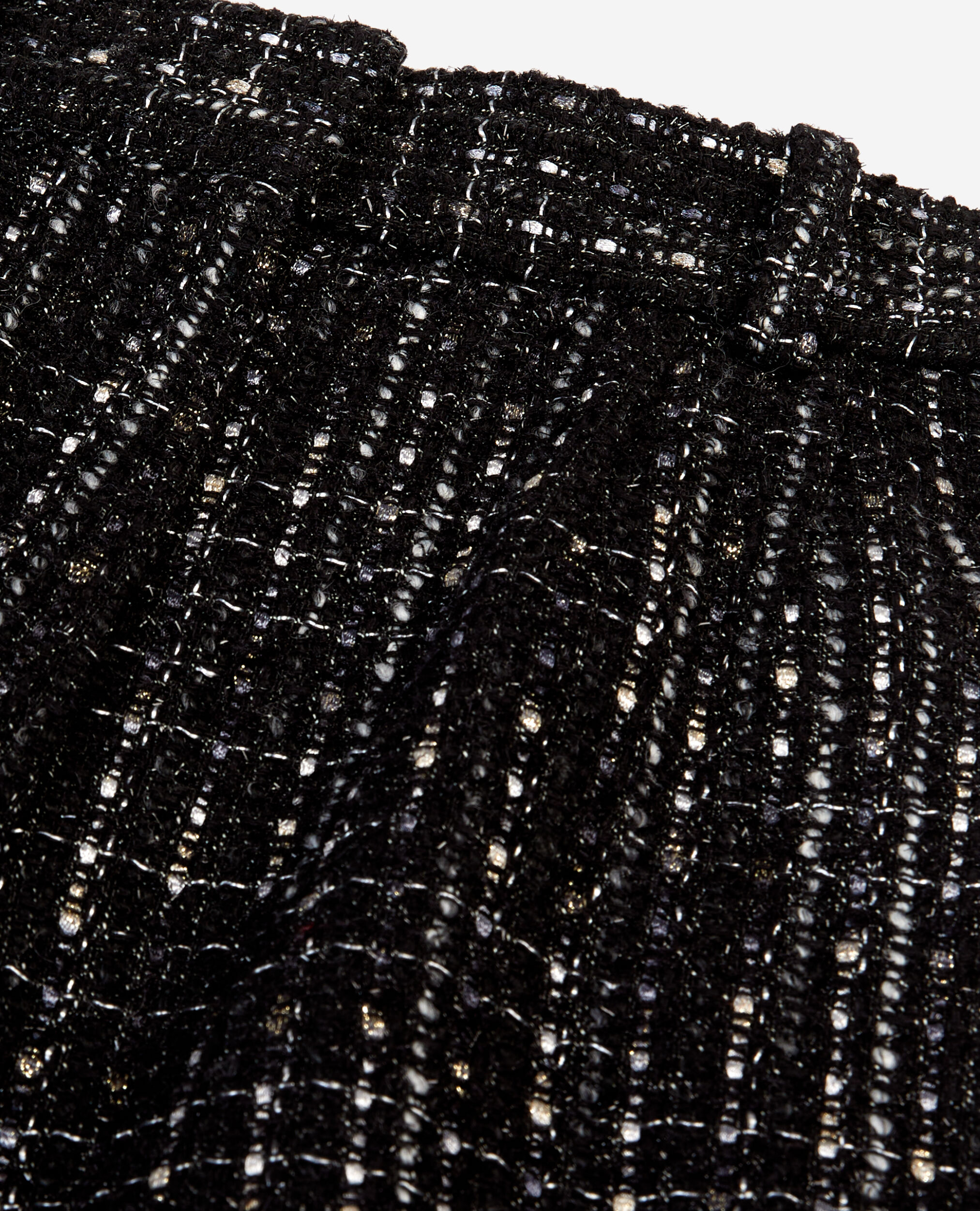 Pantalón corto negro blanco tweed, BLACK WHITE, hi-res image number null