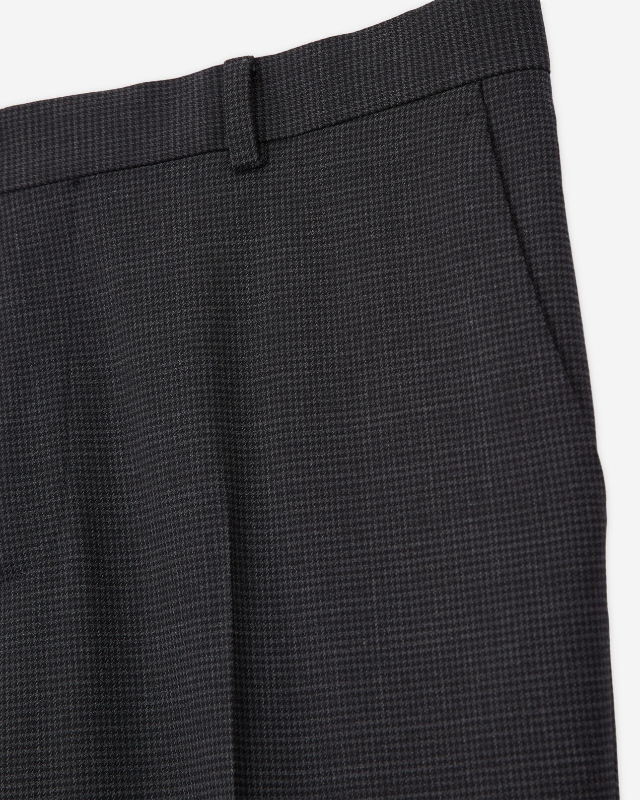 The Kooples HOMME BLACK GREY pantalon de costume en laine pied-de-poule