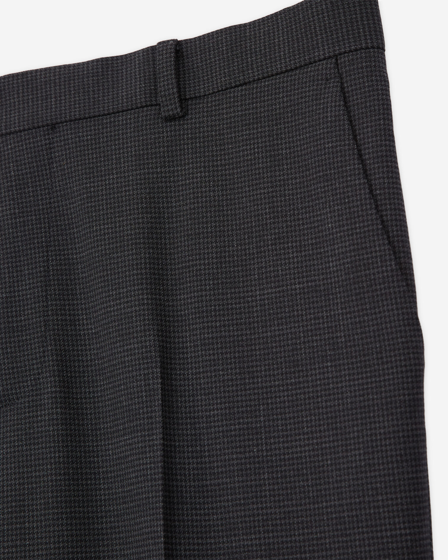 Pantalon de costume en laine pied-de-poule, BLACK GREY, hi-res image number null