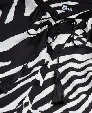 The Kooples DAMEN BLACK WHITE bluse mit print