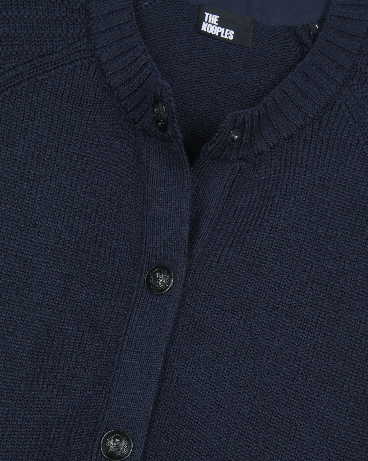 The Kooples FEMME DARK BLUE cardigan en laine bleu marine