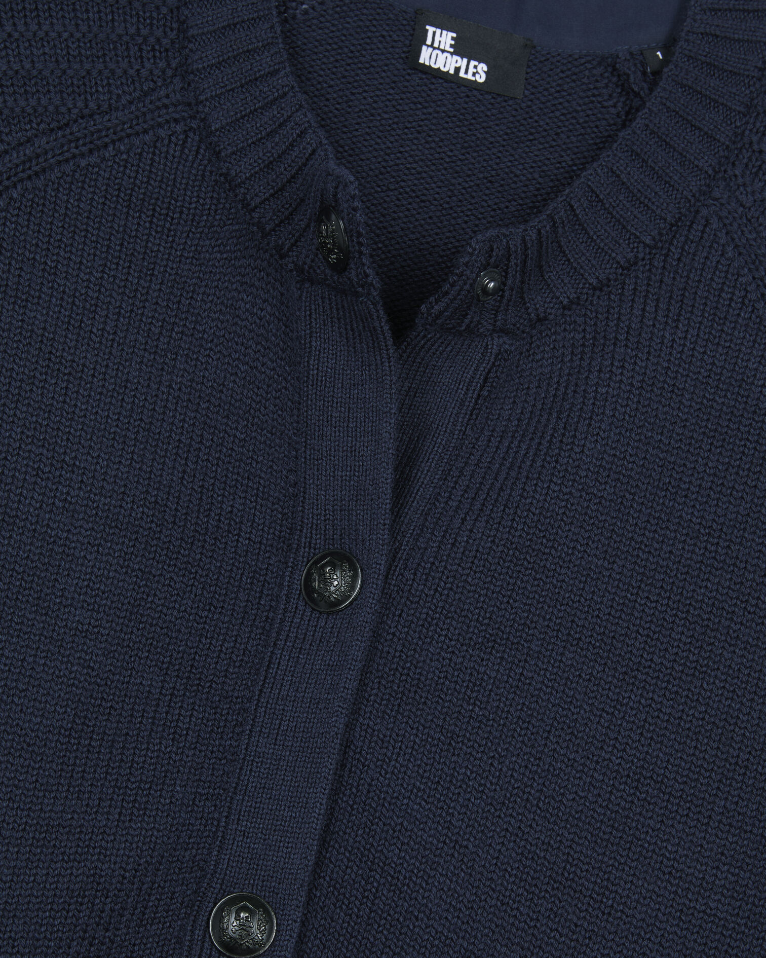 Cardigan en laine bleu marine, DARK BLUE, hi-res image number null
