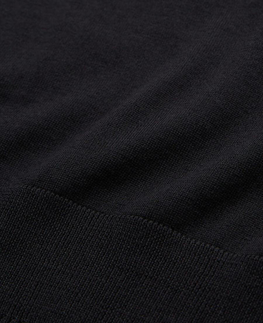 jersey fino lana merina negro