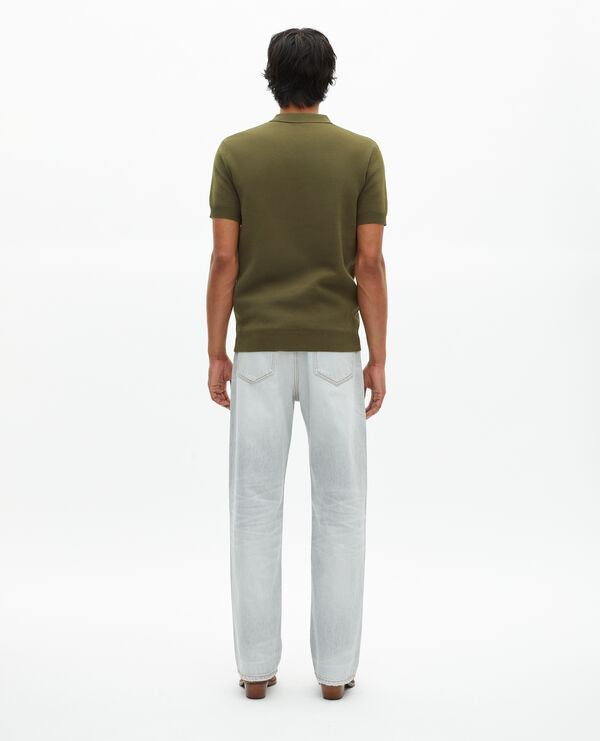 The Kooples HOMME KAKI pull en maille kaki