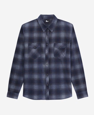The Kooples H NAVY blue checkered shirt