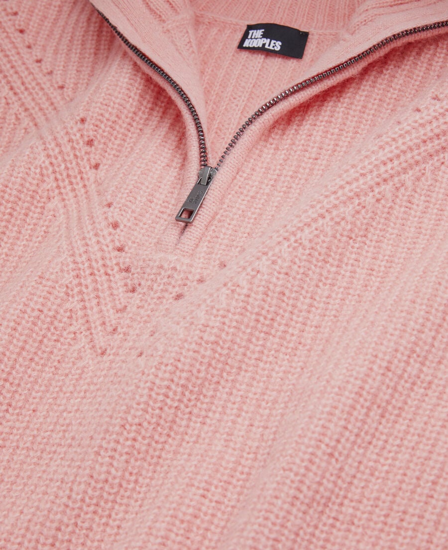 The Kooples FEMME OLD PINK pull rose en laine mélangée