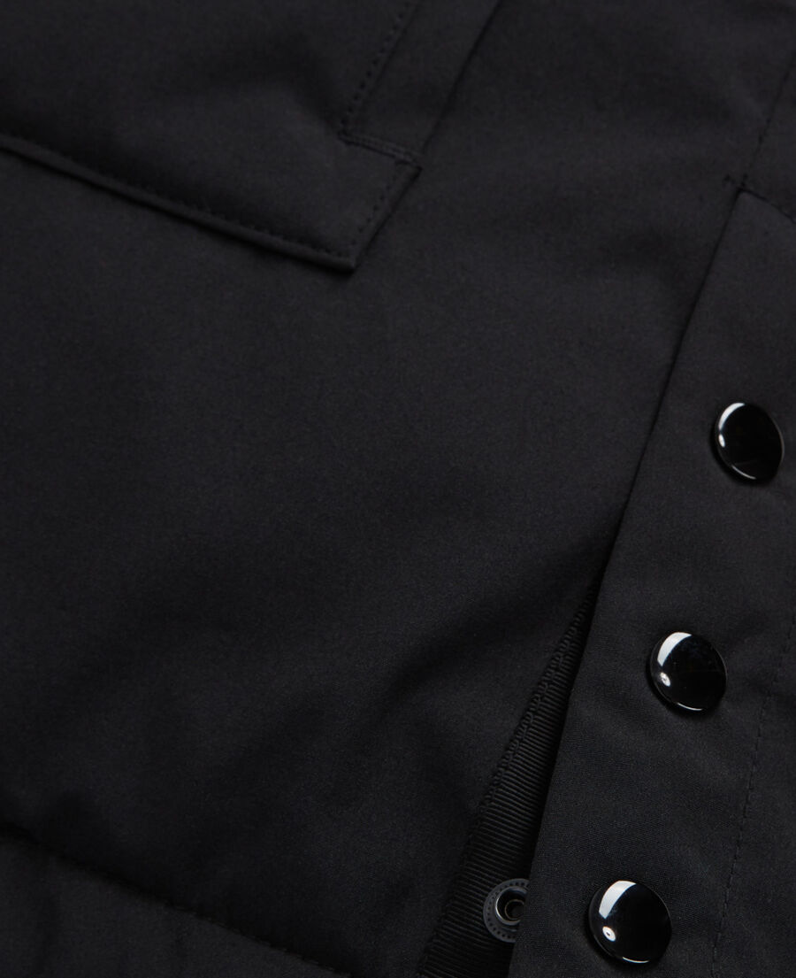 black hooded parka