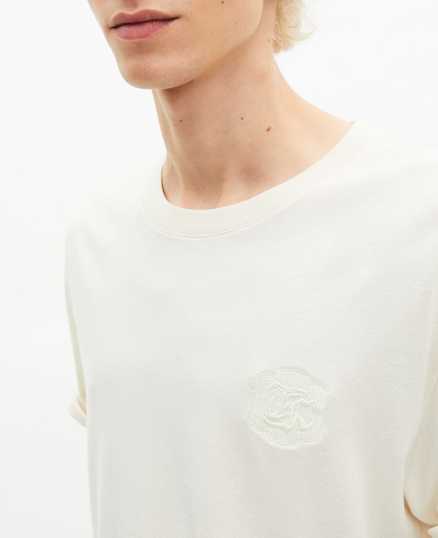 The Kooples HOMME LIGHT BEIGE t-shirt &agrave; logo beige