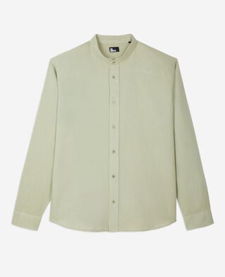 The Kooples HOMBRE KAKI GREY camisa verde claro algod&oacute;n lino