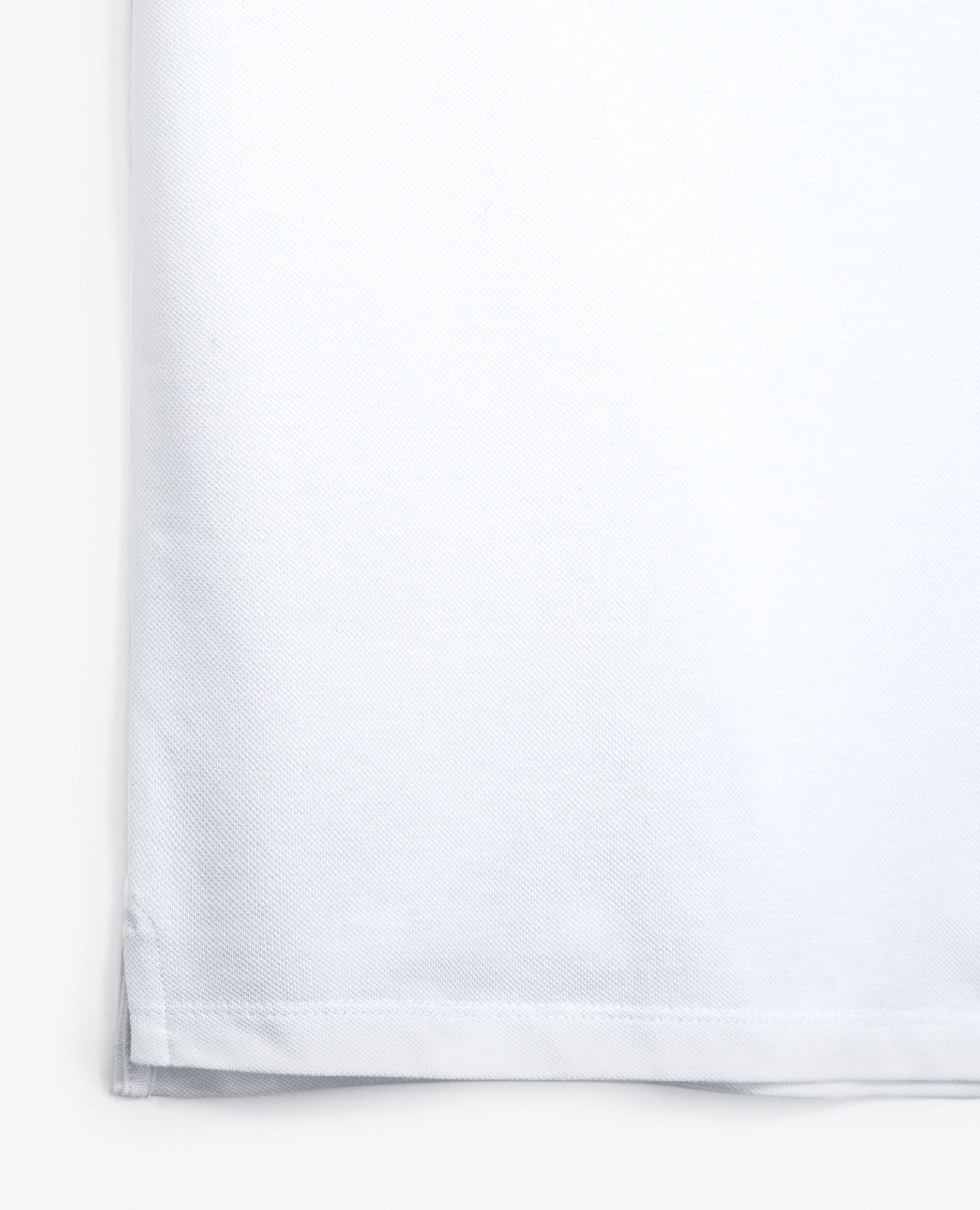 Poloshirt weiß klassischer Kragen Baumwolle, WHITE, hi-res image number null