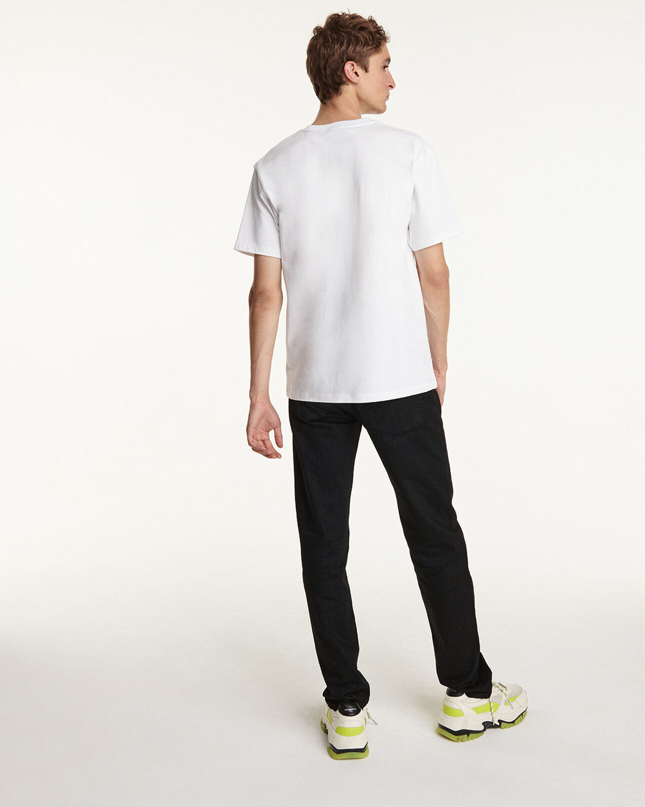 The Kooples HOMME WHITE t-shirt en coton blanc à motif