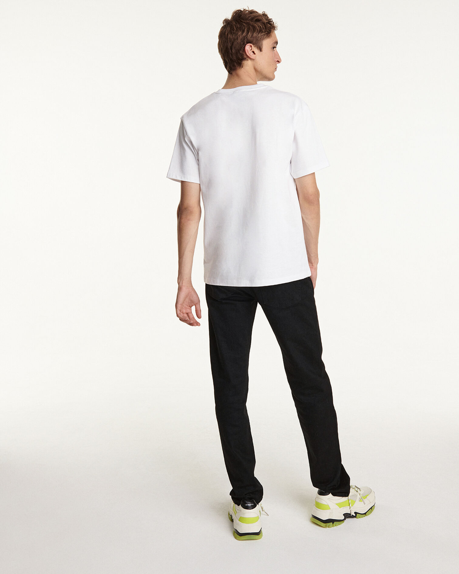 T-shirt en coton blanc à motif, WHITE, hi-res image number null