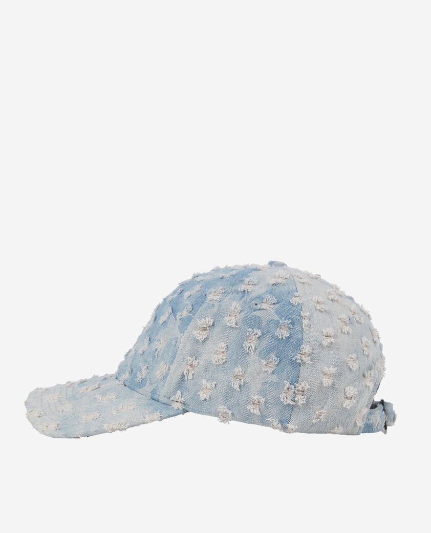 The Kooples MIXED BLUE DENIM blue denim cap with stars