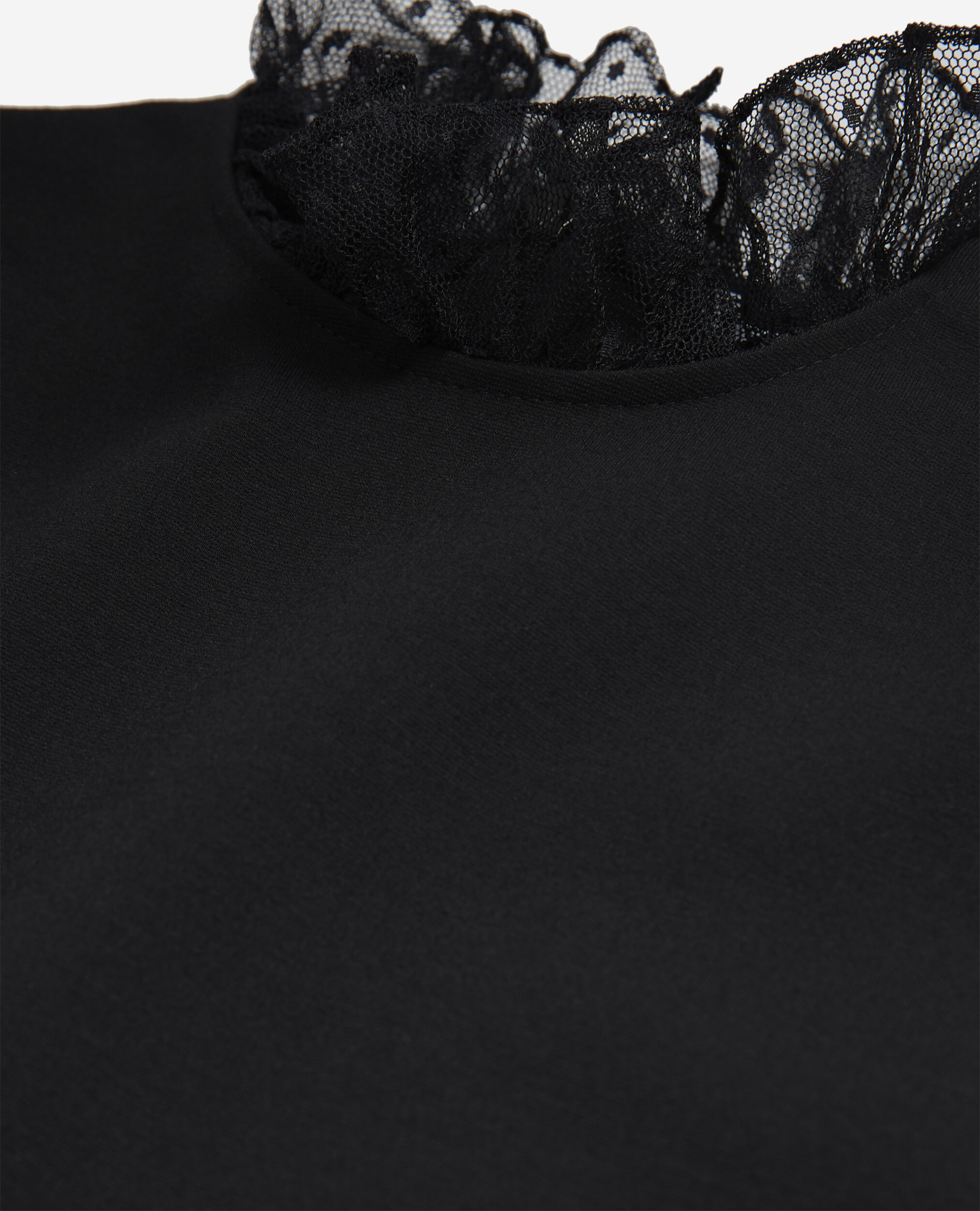 Robe courte col montant noire, BLACK, hi-res image number null