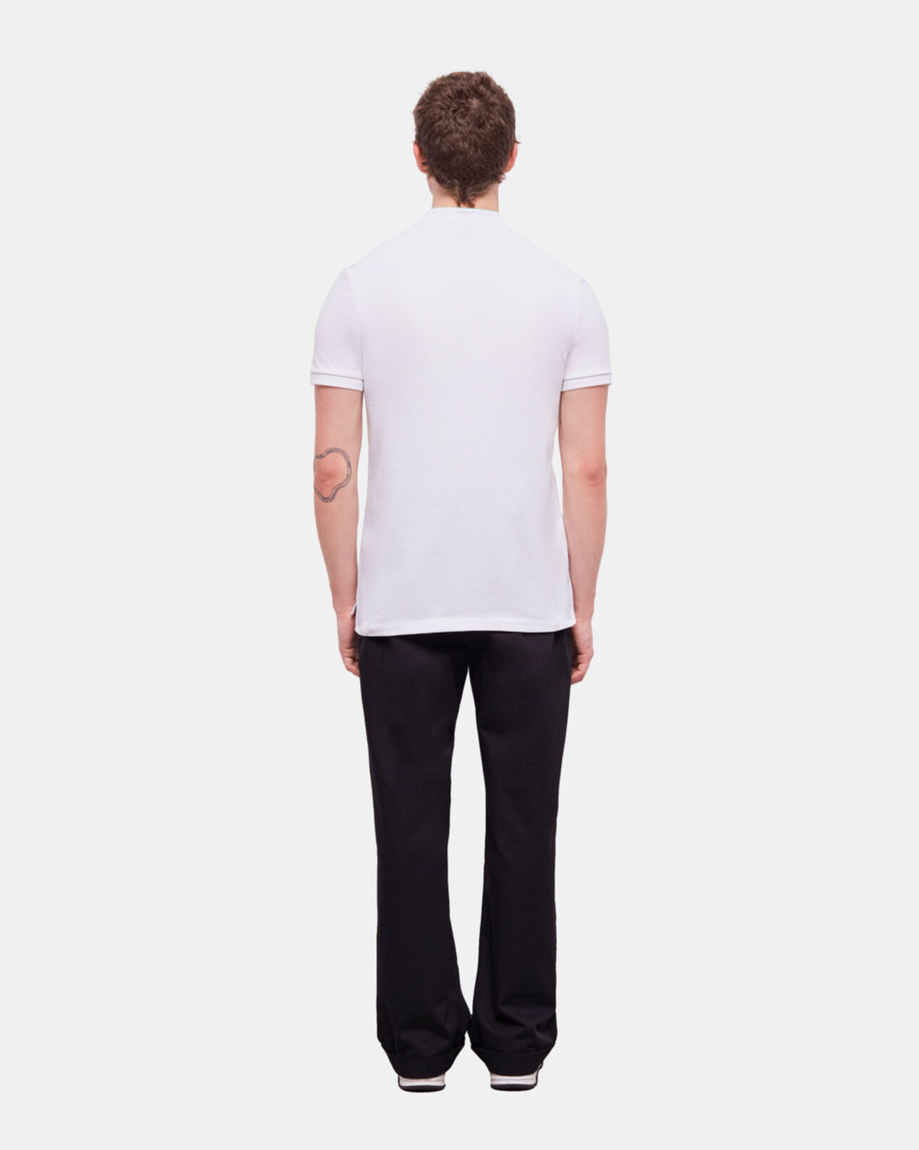 The Kooples MEN GREEN-WHITE green officer collar polo shirt