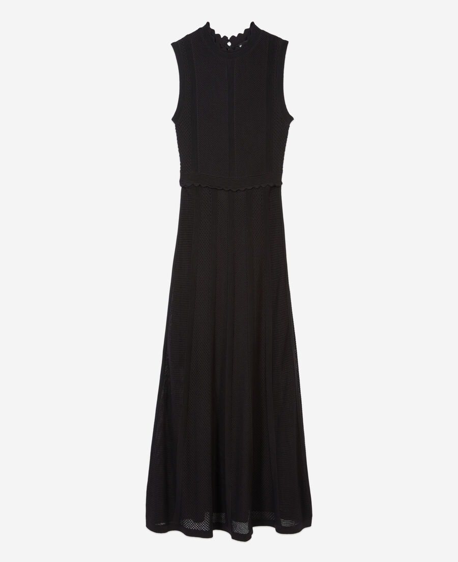robe longue en maille noire