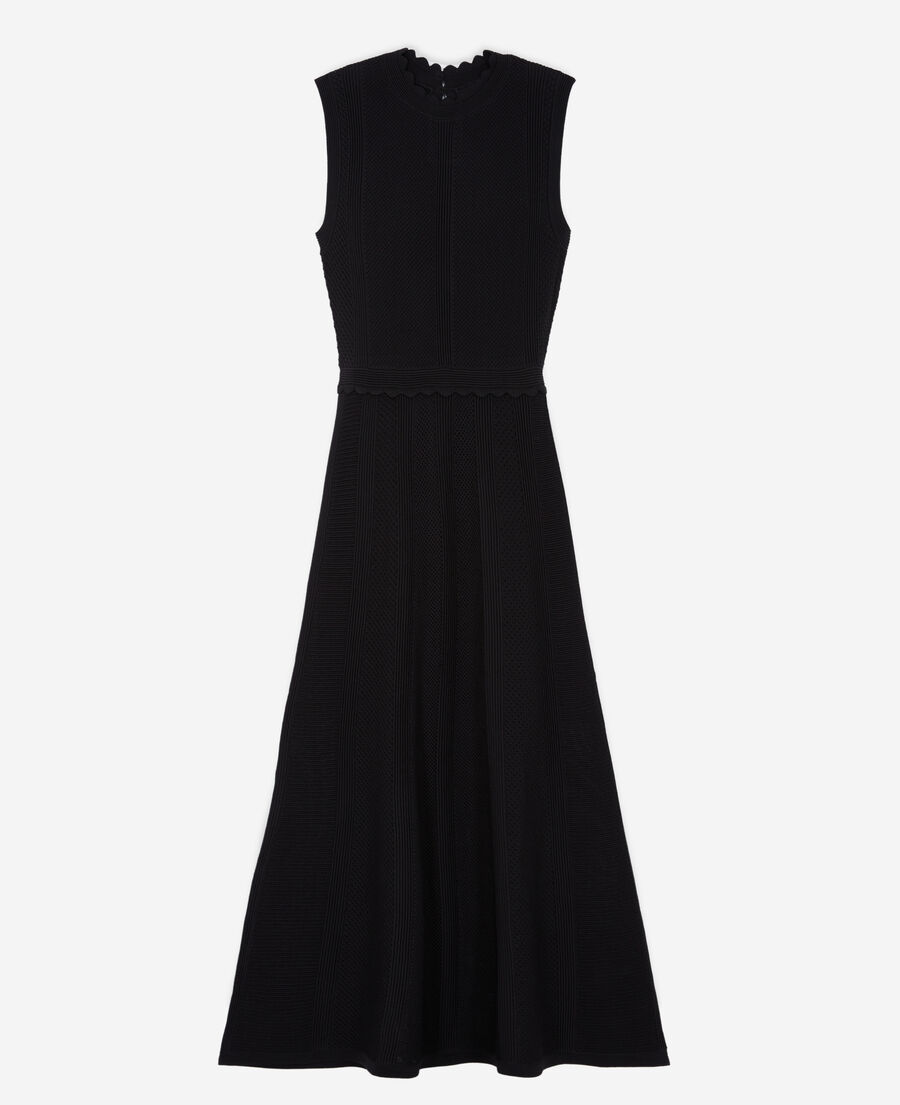 robe longue en maille noire