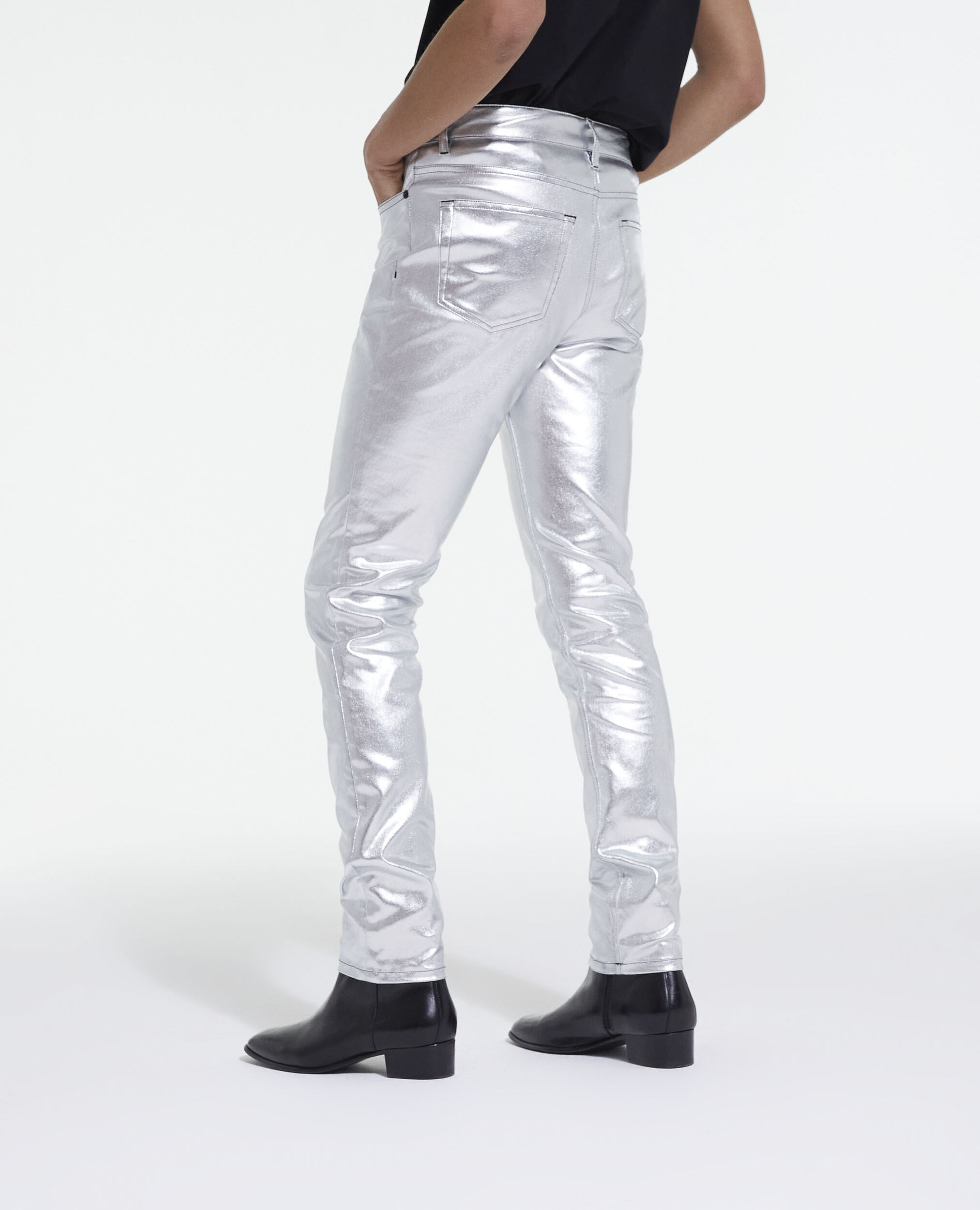 Slim gray jeans, SILVER, hi-res image number null