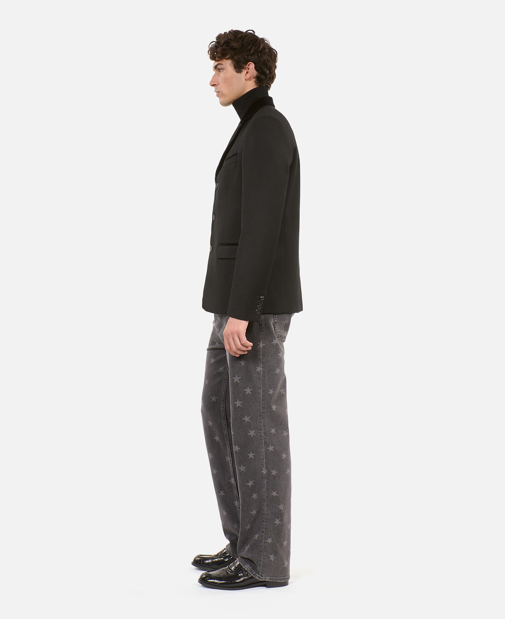 The Kooples HOMME BLACK blazer en laine noire