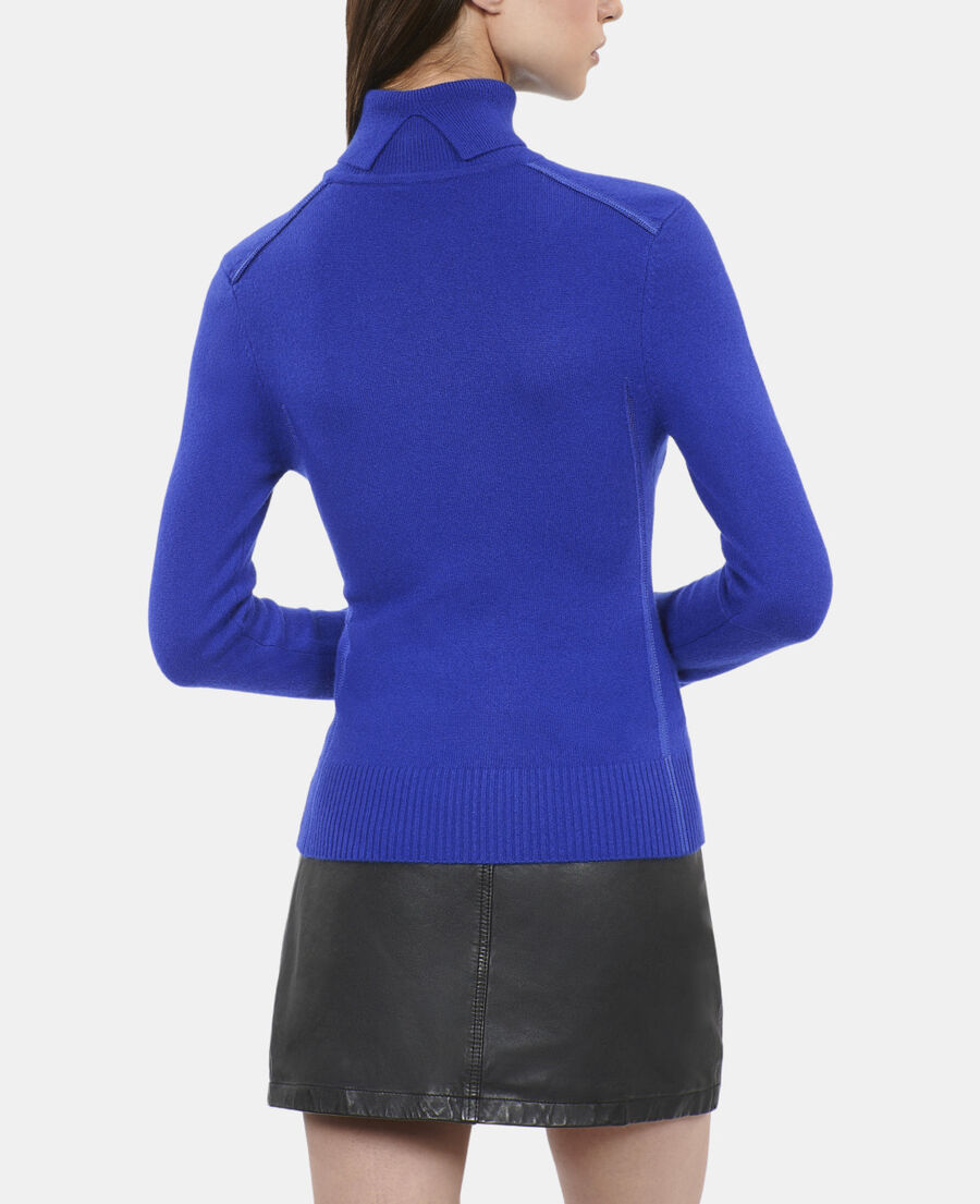 The Kooples FEMME BLUE ELECTRIC pull en cachemire bleu électrique