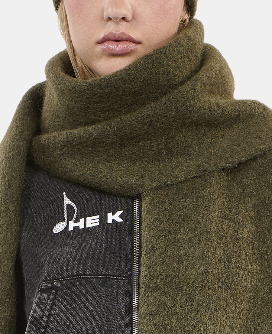 The Kooples M OLIVE NIGHT khaki mohair scarf