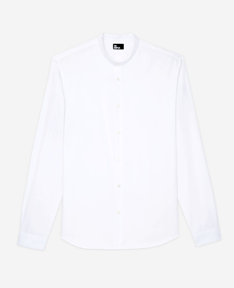 The Kooples HOMME WHITE chemise col officier blanche
