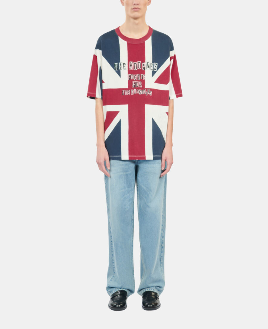 The Kooples MEN RED uk flag printed t-shirt