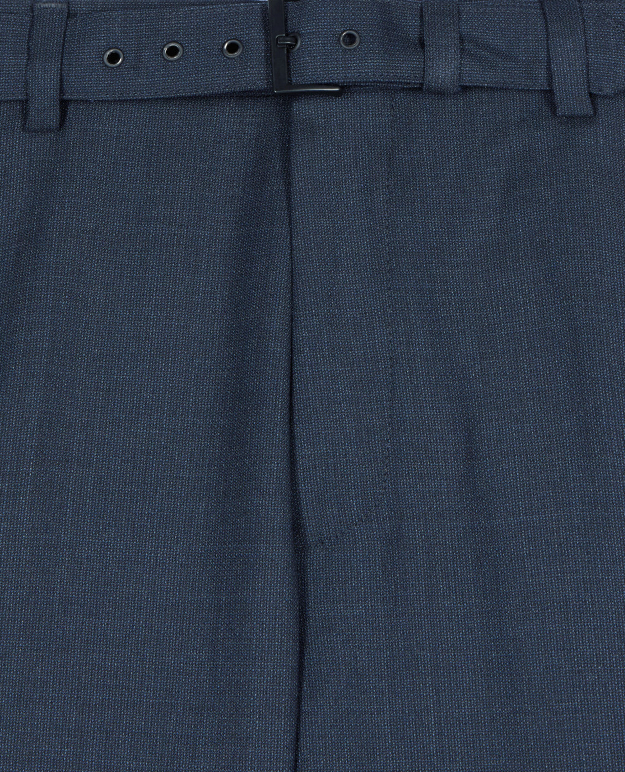 Navy blue wool suit trousers, NAVY, hi-res image number null