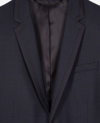 The Kooples HERREN NAVY blaue anzugjacke aus wolle mit hahnentrittmuster