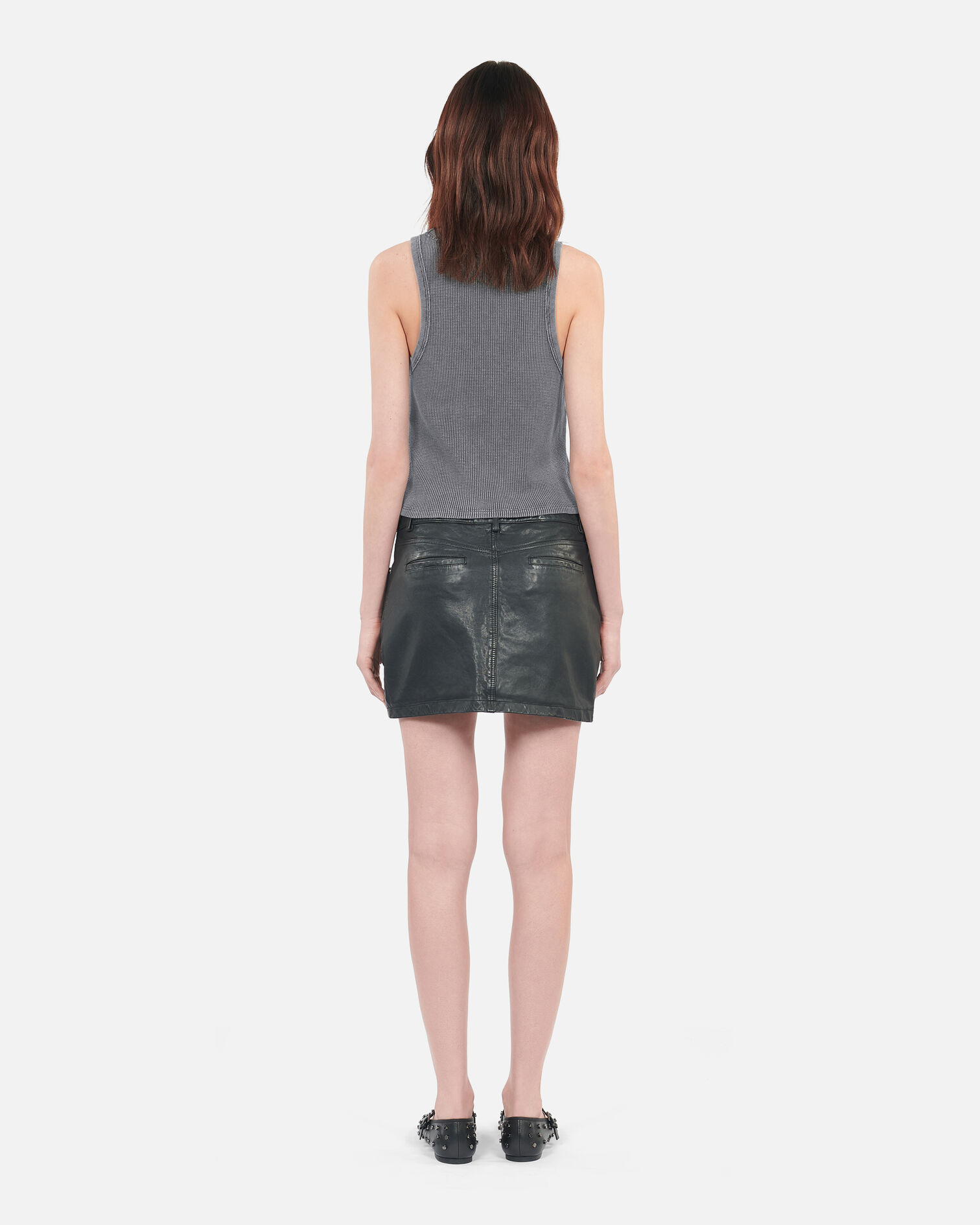 Black tank top with Dangerous but fun serigraphy, BLACK WASHED, hi-res image number null