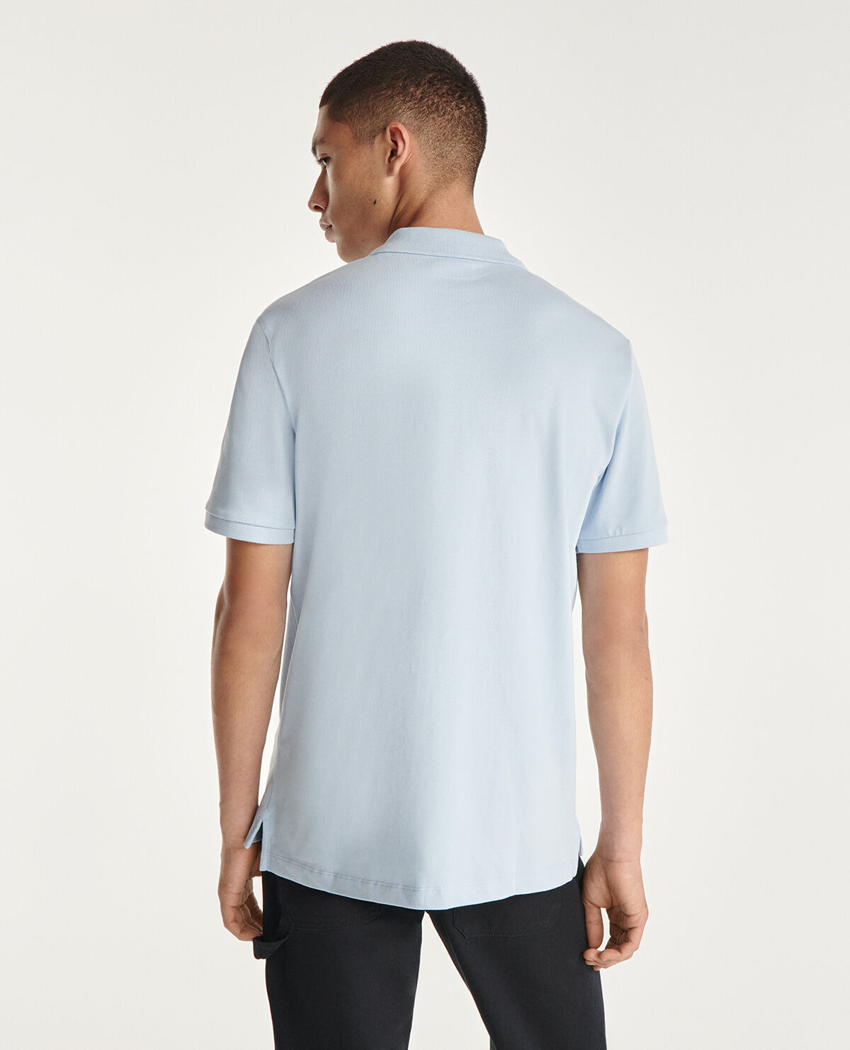 Classic sky blue polo with embroidered heart The Kooples