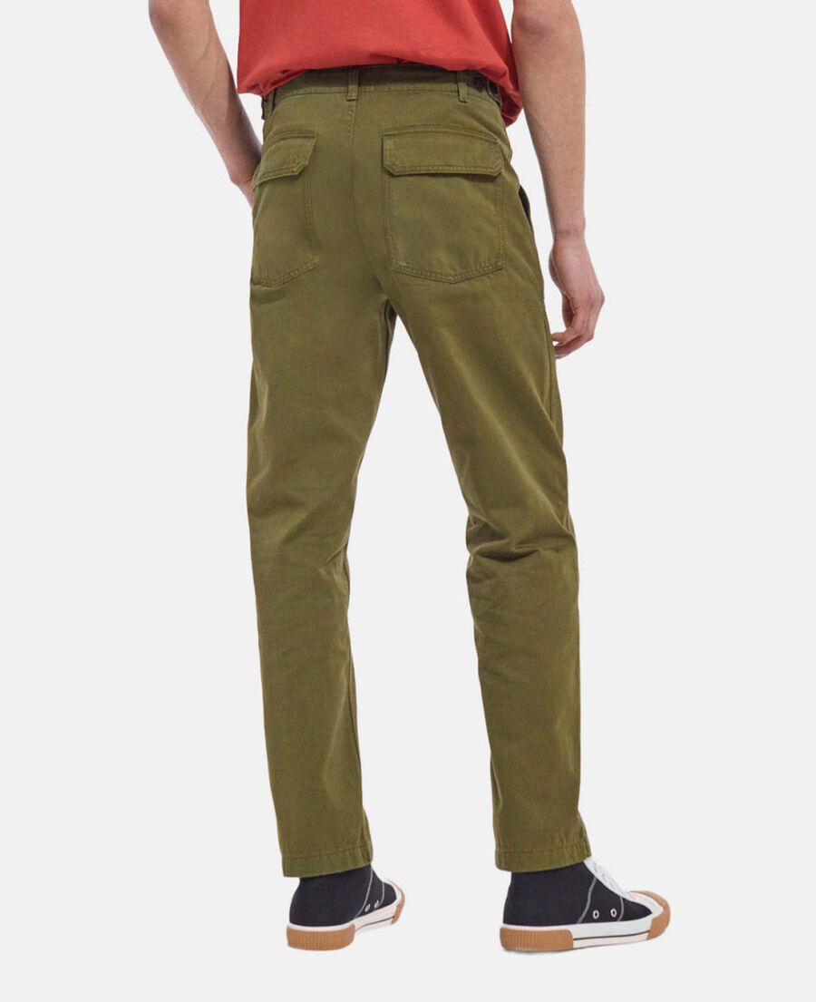 The Kooples MEN DARK KAKI beige chino pants with side pockets