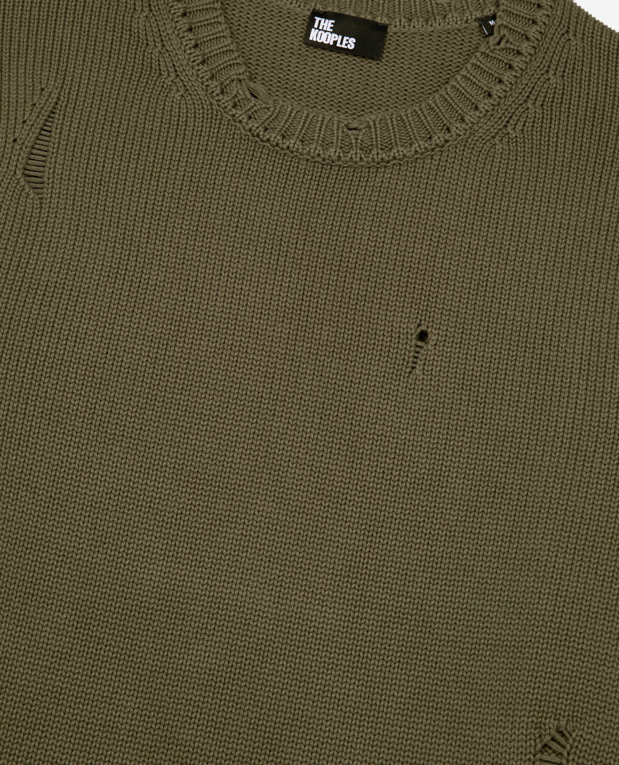 Khaki openwork sweater, KAKI, hi-res image number null
